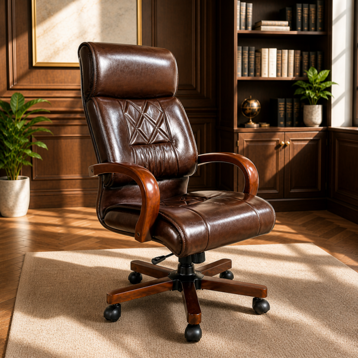 G-302 Scaun birou directorial piele naturala